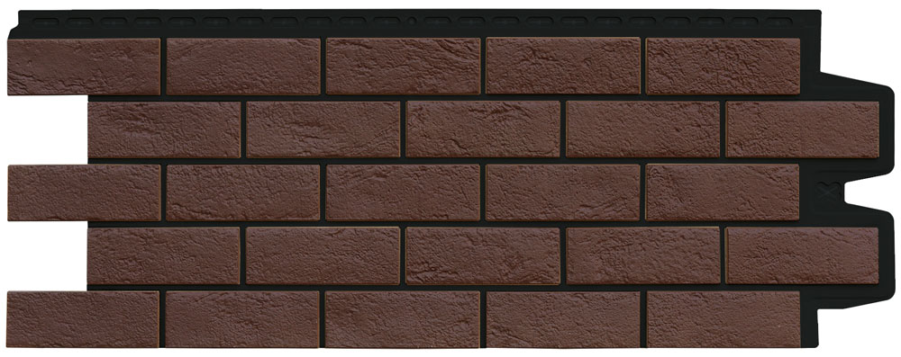 Панель Grand Line Состаренный кирпич Design Plus с черным швом купить в Санкт-Петербурге