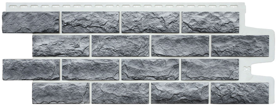 Панель Grand Line Колотый камень Design Plus с белым швом купить в Санкт-Петербурге