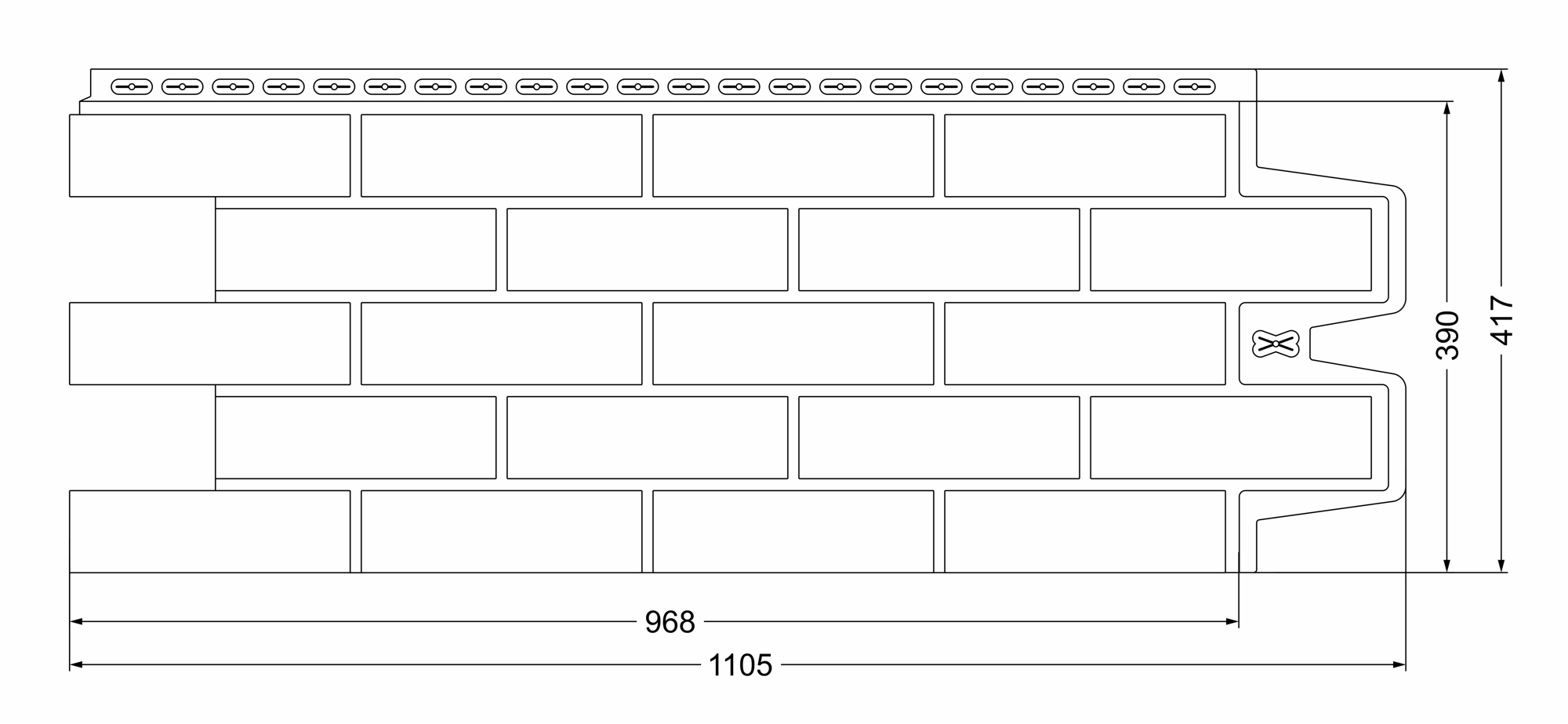Панель Grand Line Клинкерный кирпич Design (цвет шва RAL 7006) купить в Санкт-Петербурге