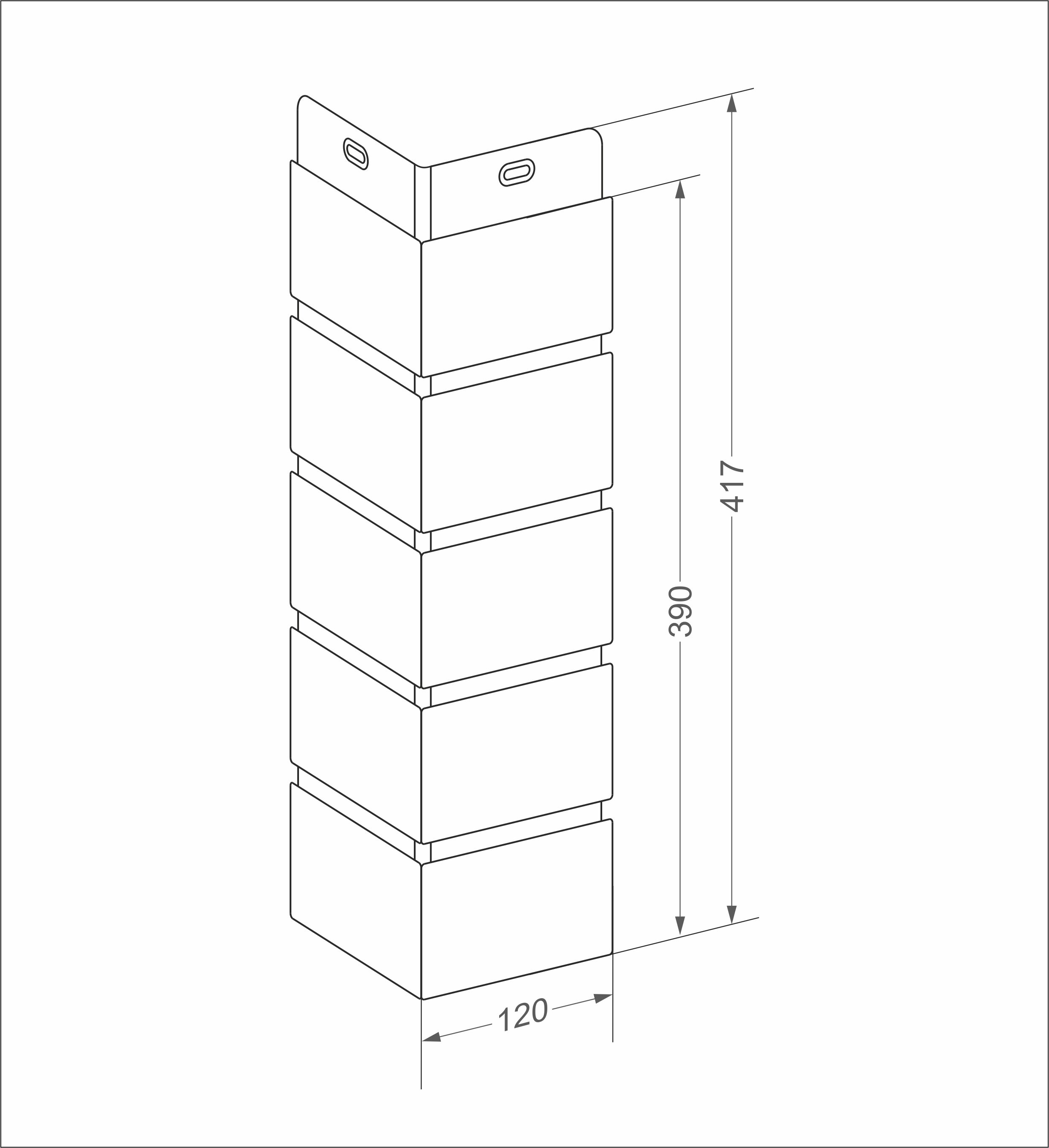 Угол наружный Grand Line Состаренный кирпич Design (цвет шва RAL 7006) купить в Санкт-Петербурге