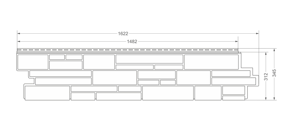 Панель Grand Line ЯФАСАД Алтайский камень 1482х312мм Янтарь купить в Санкт-Петербурге
