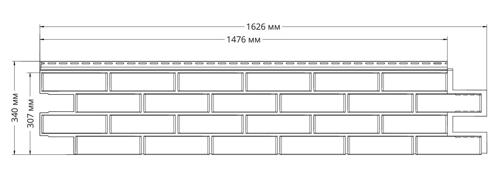 Панель Grand Line ЯФАСАД Невский клинкер 1480х310мм Серебро купить в Санкт-Петербурге