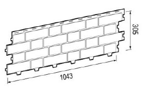 Фасадная панель Формлайт ТехноНИКОЛЬ Кирпич 1043х305мм 0.318кв.м Бронзовый купить в Санкт-Петербурге