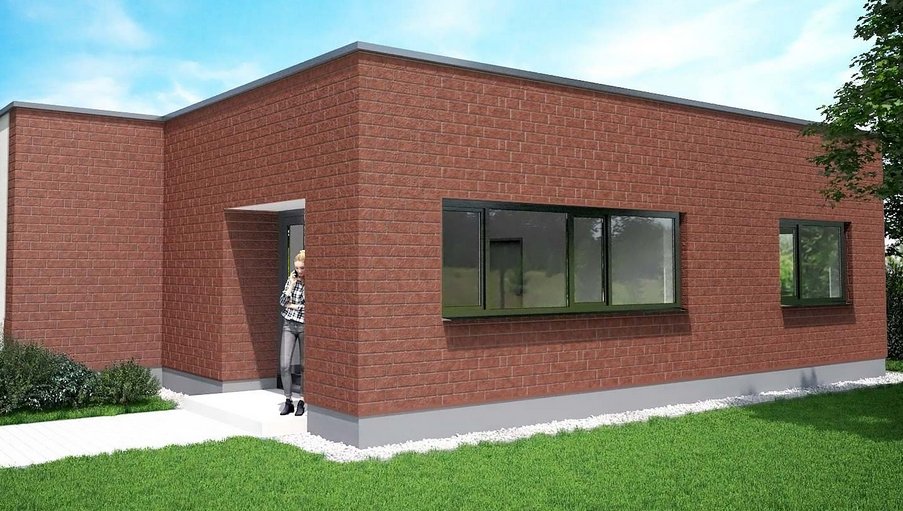 Бутовый камень редуцированный (Bruchsteinstruktur rot geflammt) стеклопластиковые панели купить в Санкт-Петербурге