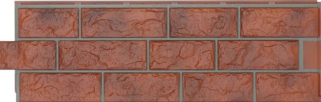 Бутовый камень редуцированный (Bruchsteinstruktur rot geflammt) стеклопластиковые панели купить в Санкт-Петербурге