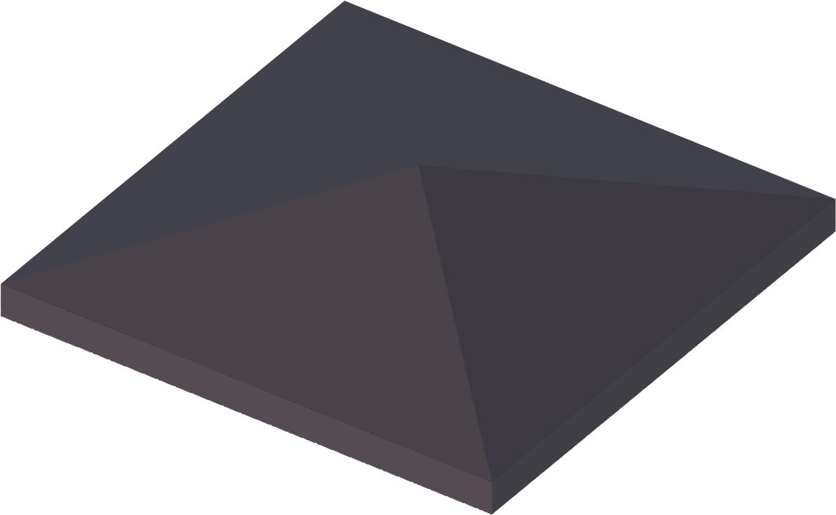 БЕТ-А Оголовник столбовой 480х480х100мм 8019 (серо-коричневый) 48шт/пд купить в Санкт-Петербурге