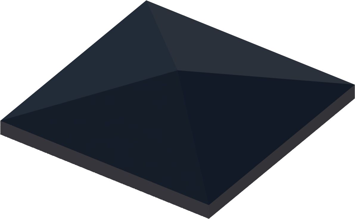 БЕТ-А Оголовник столбовой 380х380х70мм 9005 (черный) 48шт/пд купить в Санкт-Петербурге