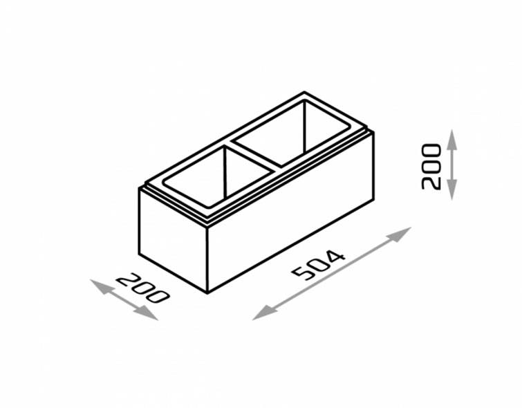 Камень заборный пролетный ROMA CLASSIC (BRSM) 50,4х20х20см Joniec купить в Санкт-Петербурге