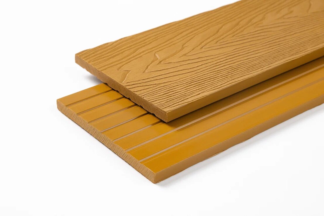 Доска заборная полнотелая МПК Тиснение Секвойя дерево 145х11х2000мм Мастодек купить в Санкт-Петербурге