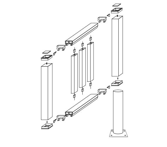Ограждение ДПК Holzhof Woodstyle, секция 1 м.п.  купить в Санкт-Петербурге