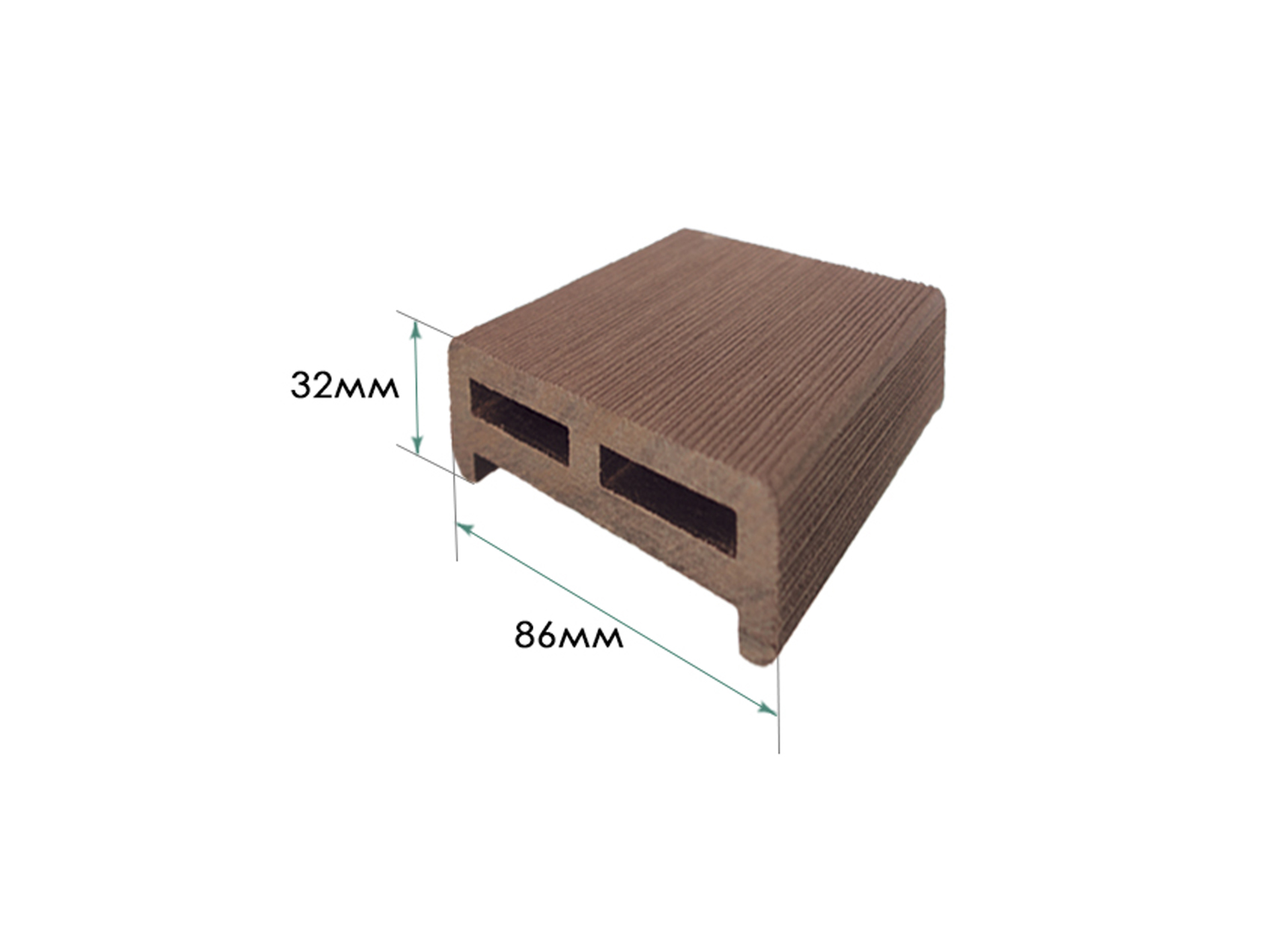 Перила ТЕРРАпол КЛАССИК Орех Милано 86х31х2400мм купить в Санкт-Петербурге