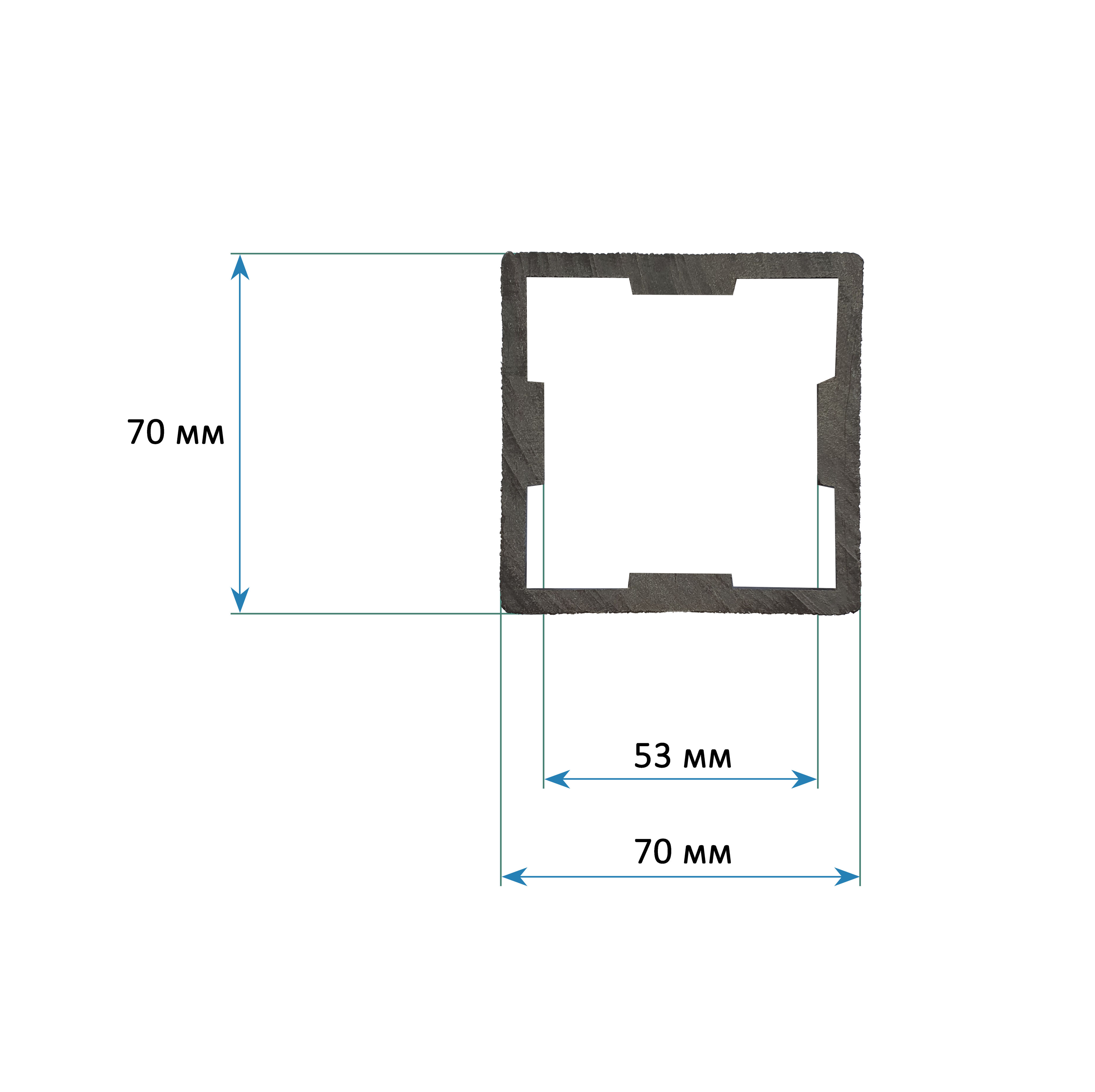 Столб малый ТЕРРАпол КЛАССИК Дуб Севилья 70х70х3050мм купить в Санкт-Петербурге