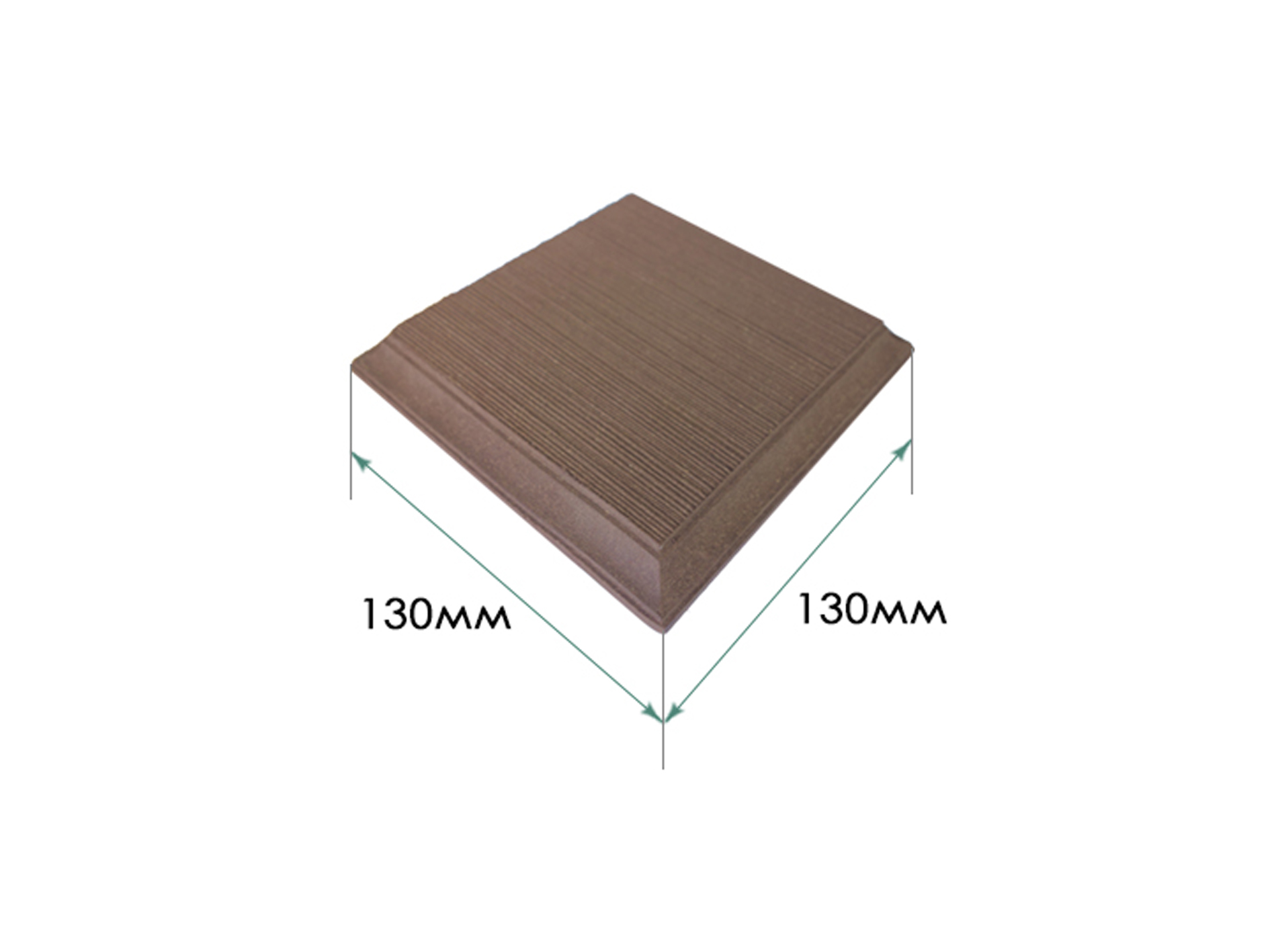 Крышка на столб ТЕРРАпол КЛАССИК Тик Киото 130х130мм купить в Санкт-Петербурге
