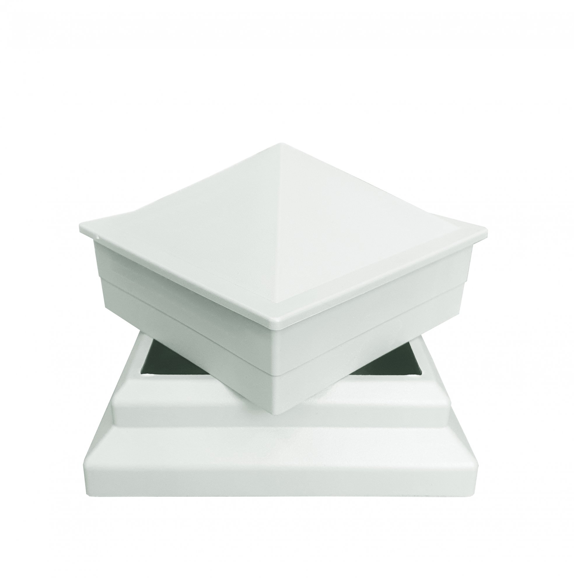 Комплект для столба ТЕРРАпол ПРАКТИК Белый (крышка+рамка) 100х100мм купить в Санкт-Петербурге