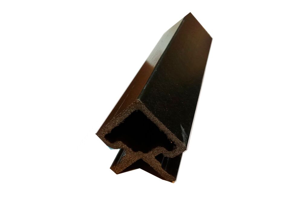 Элемент угловой для фасадной панели ВЕЧНОЕ ДЕРЕВО глянец антрацит 35х35х3000мм купить в Санкт-Петербурге