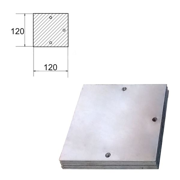 Пластина 120х120х3мм 3 отверстия (200) купить в Санкт-Петербурге