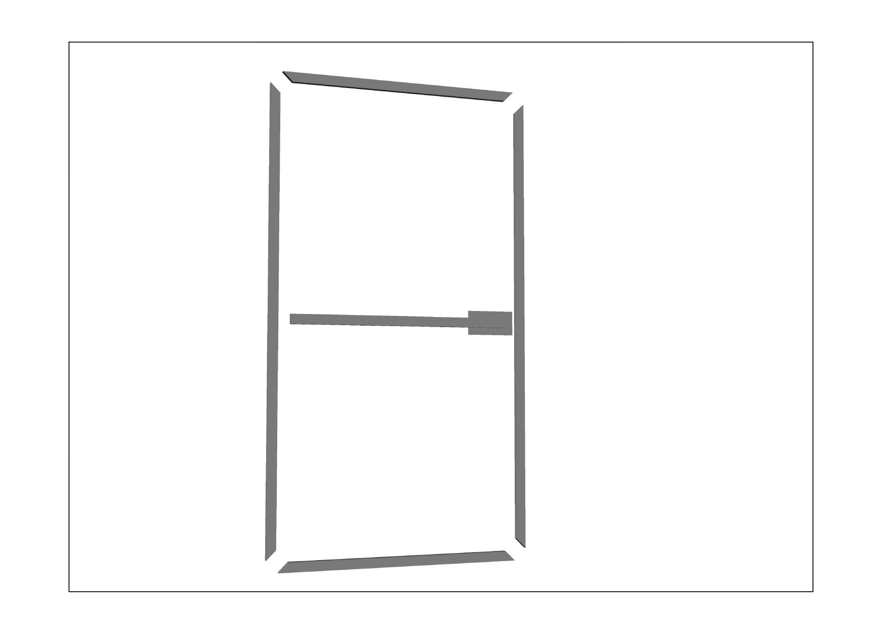 Металлокомплект для самостоятельной сборки каркаса калитки из профиля 40*20 на проем 1м купить в Санкт-Петербурге