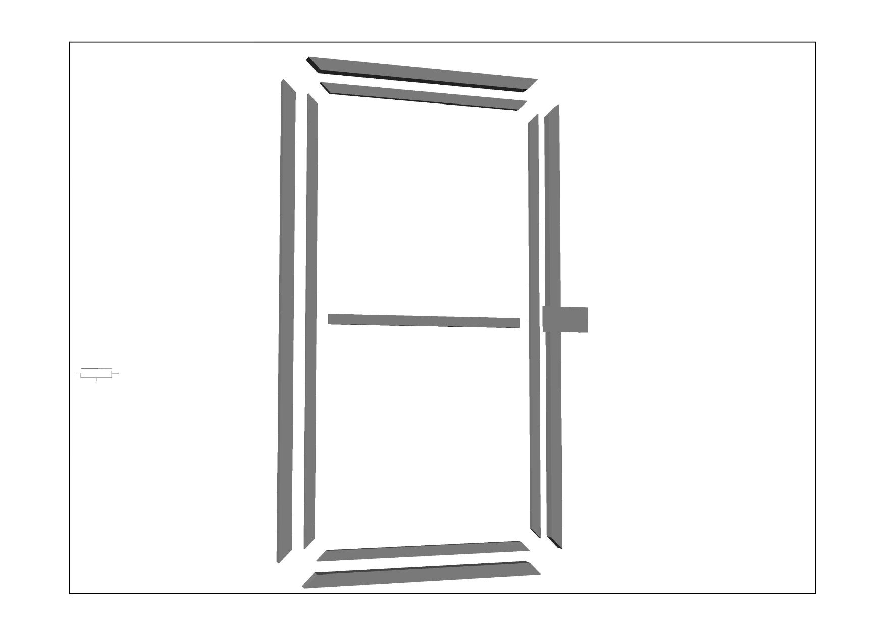 Металлокомплект для самостоятельной сборки каркаса калитки из профиля 40*40 на проем 1м купить в Санкт-Петербурге