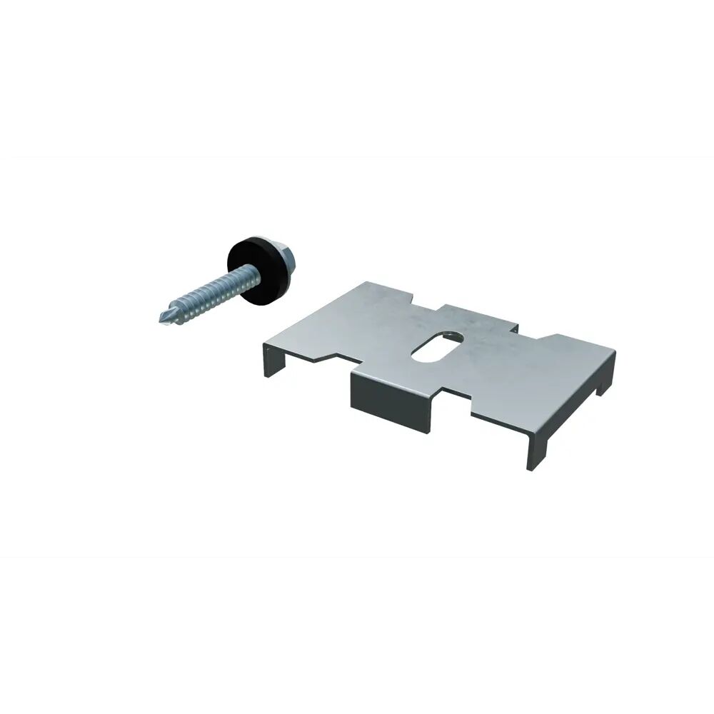 Крепление 3D секции Гиттер/сетки ПАУК тип1 с саморезом оцинк 3шт купить в Санкт-Петербурге