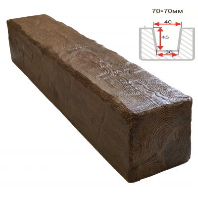 Балка декоративная "Рустик" 70х70мм 1000мм Арнодекор купить в Санкт-Петербурге