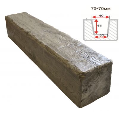 Балка декоративная "Рустик" 70х70мм 1000мм Арнодекор купить в Санкт-Петербурге