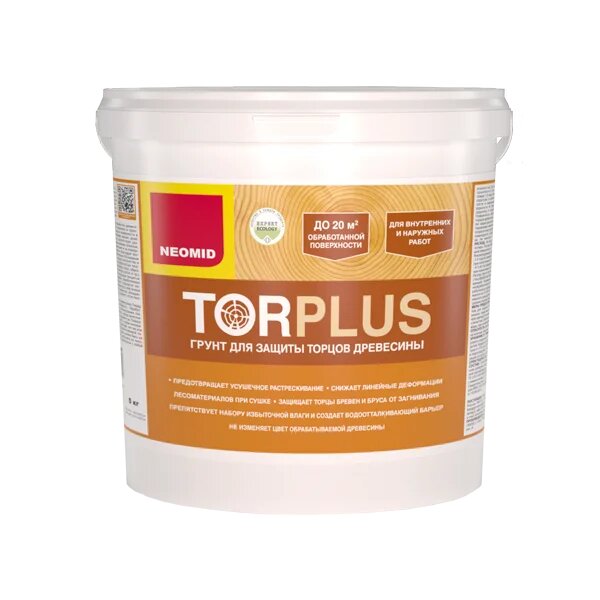 Грунт для защиты торцов древесины TOR plus 5кг готовый NEOMID купить в Санкт-Петербурге