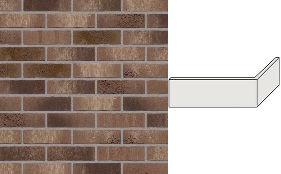 Клинкерная плитка угловая W775DF14 (240+115)х52х14мм 12шт/уп FeldHaus купить в Санкт-Петербурге
