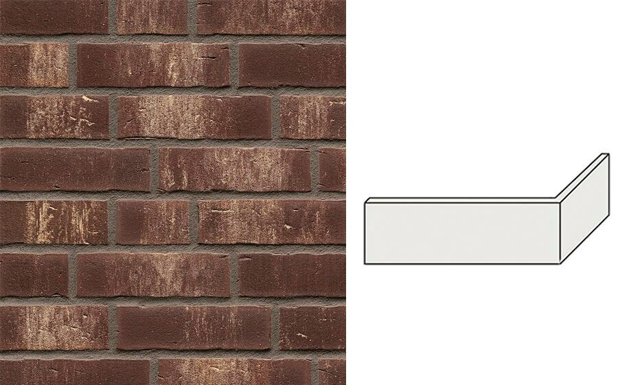 Клинкерная плитка угловая W749NF14 (240+115)x14x71 мм 12шт/уп FeldHaus купить в Санкт-Петербурге