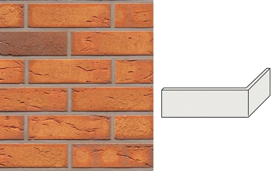 Клинкерная плитка угловая W268NF9 (240+115)x9x71мм 15шт/уп FeldHaus купить в Санкт-Петербурге