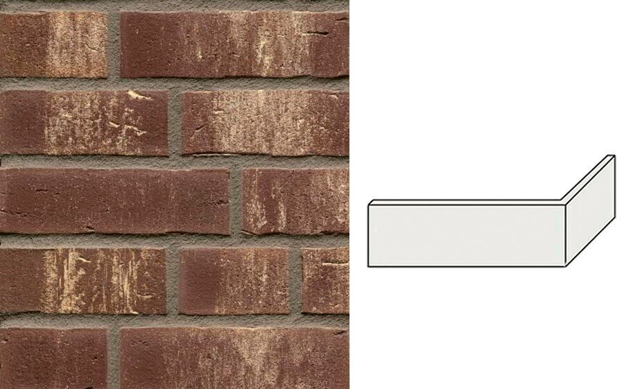 Клинкерная плитка угловая W749NF11 (240+115)x11x71мм 15шт/уп FeldHaus купить в Санкт-Петербурге