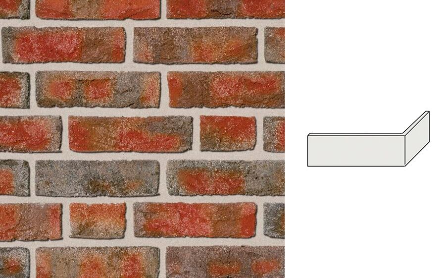 Плитка угловая FORMBACK buntgeflammt NF угол 240x14x71x115мм Querenstede Roben купить в Санкт-Петербурге