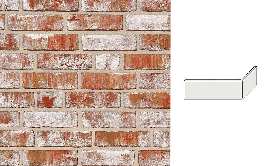 Плитка угловая GEESTBRAND bunt-weiß NF угол 240x14x71x115мм Querenstede Roben купить в Санкт-Петербурге