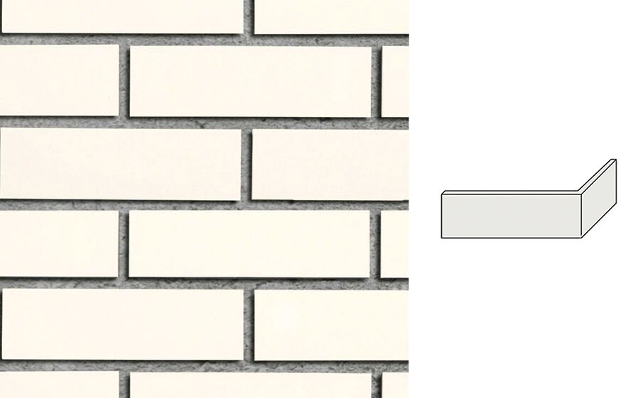 Плитка угловая OSLO perlweiß glatt NF 240x9x71x115мм Roben купить в Санкт-Петербурге