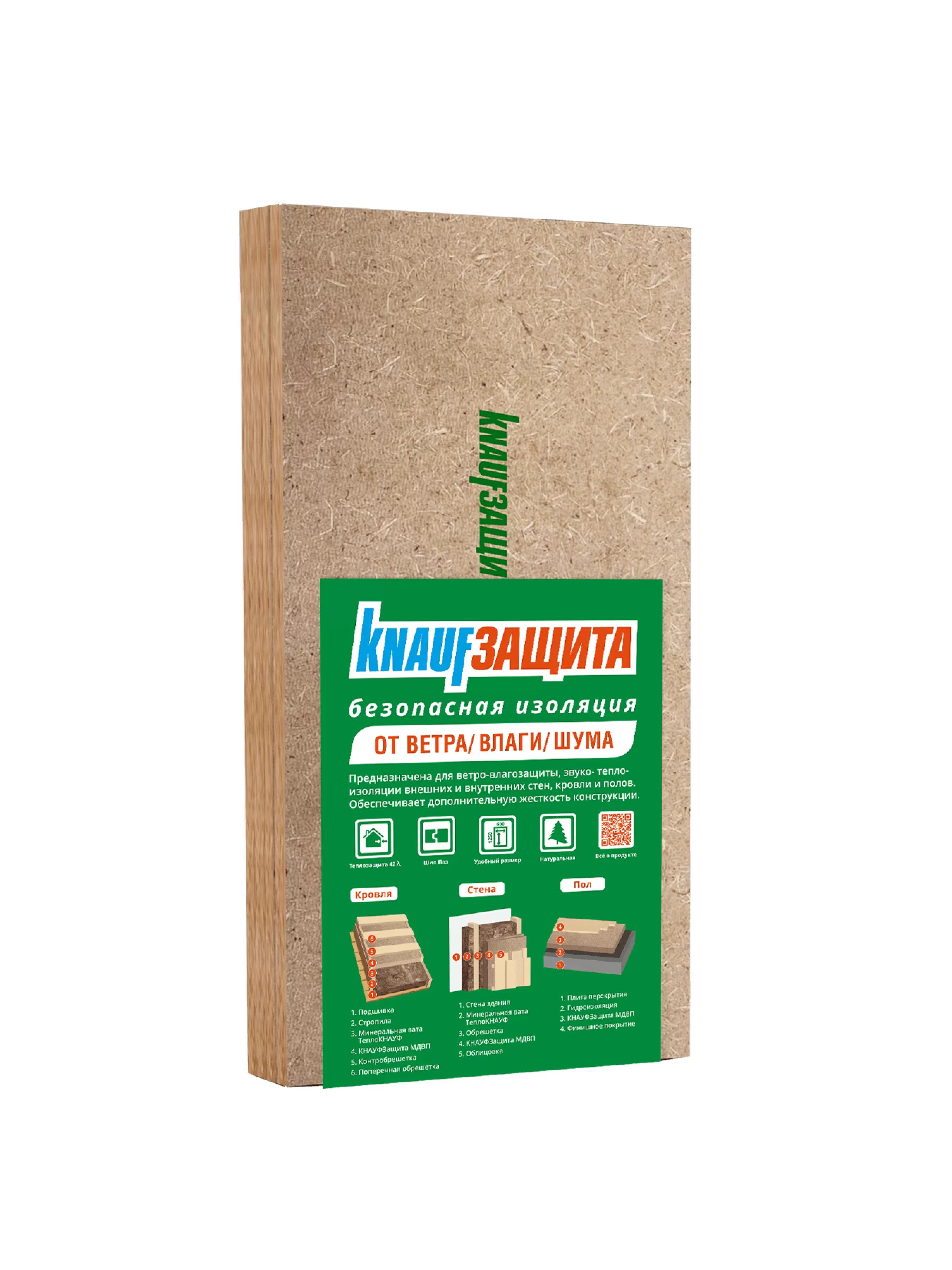 МДВП КНАУФ Защита 22х600х1250мм/4шт/3м2/0.066м3 купить в Санкт-Петербурге