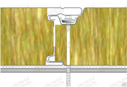 Стеновая трехслойная сэндвич-панель со скрытым креплением SECRET FIX купить в Санкт-Петербурге