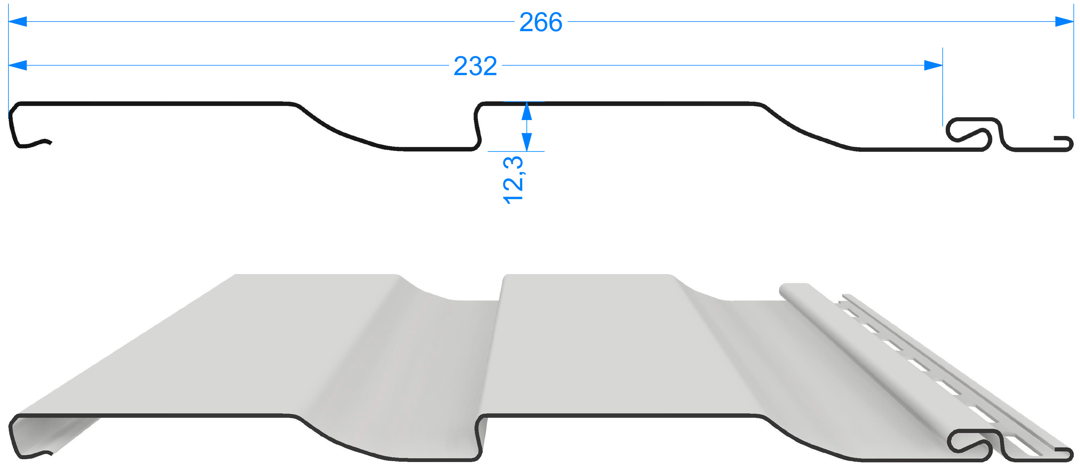 Сайдинг Docke PREMIUM D4.5D Корабельный брус 3600х232мм купить в Санкт-Петербурге