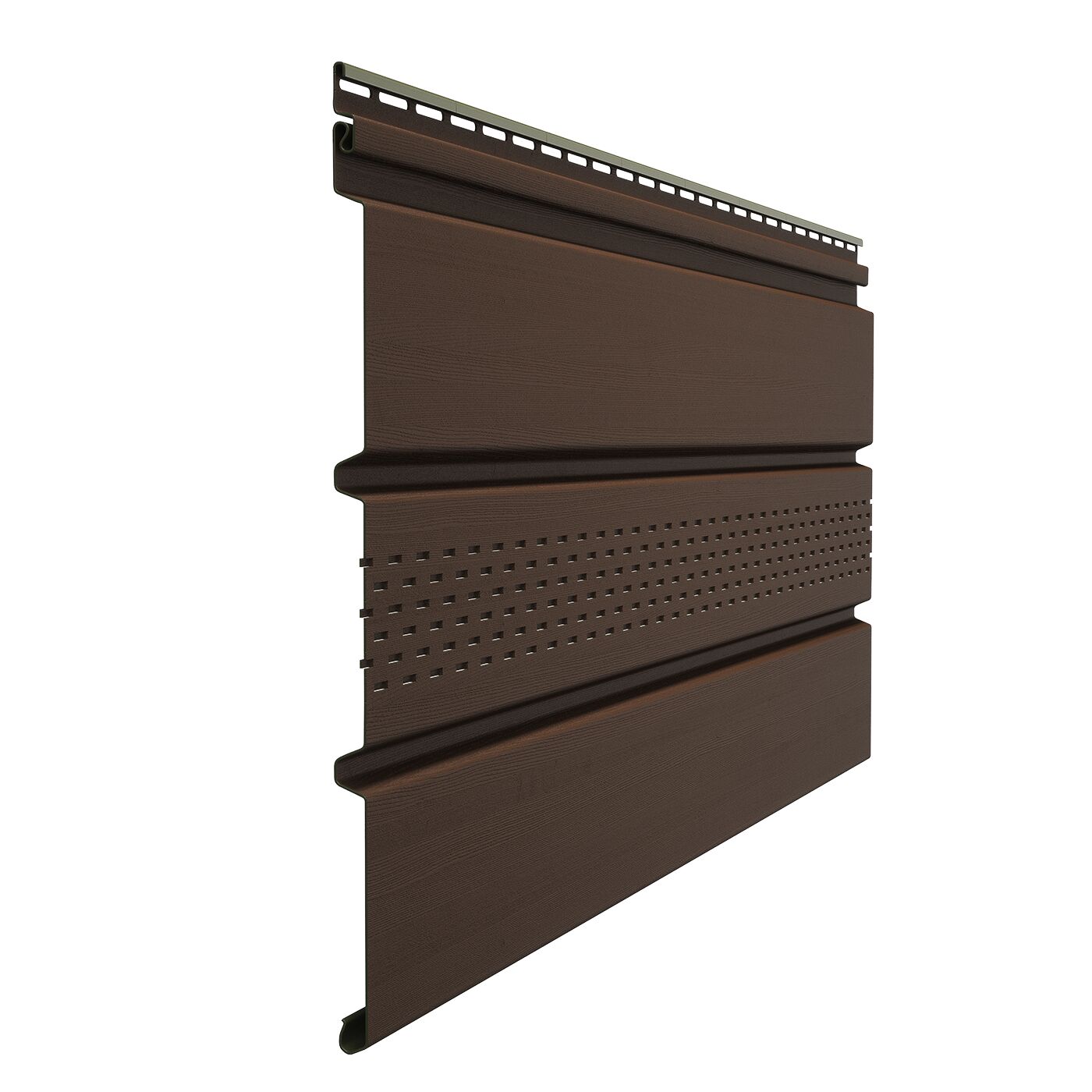 Софит Docke STANDARD с центральной перфорацией T4 3000х305мм Каштан купить в Санкт-Петербурге