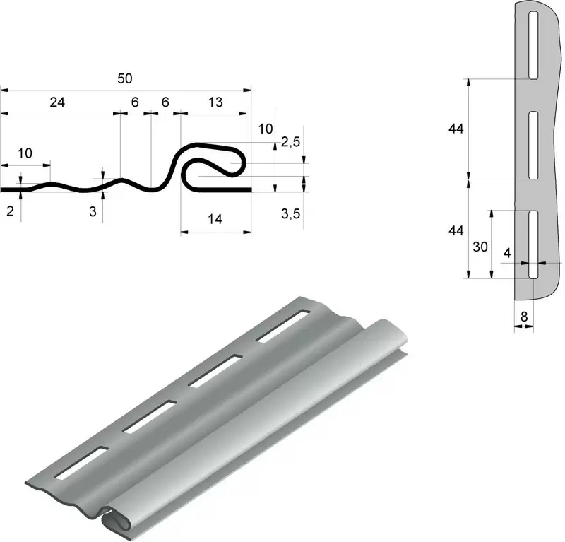 Стартовый профиль 3,0 м Grand Line белый купить в Санкт-Петербурге