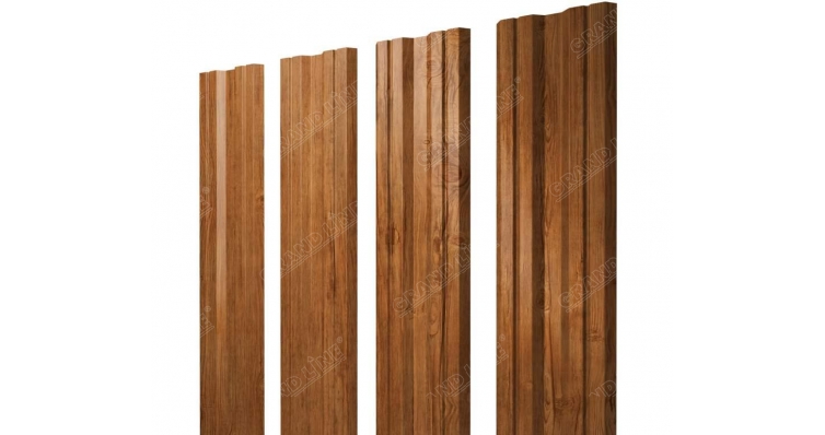 Металлический штакетник Twin прямой Print Elite двусторонний купить в Санкт-Петербурге