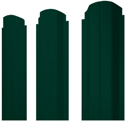 Металлический штакетник П-образный фигурный PE 0.40мм купить в Санкт-Петербурге