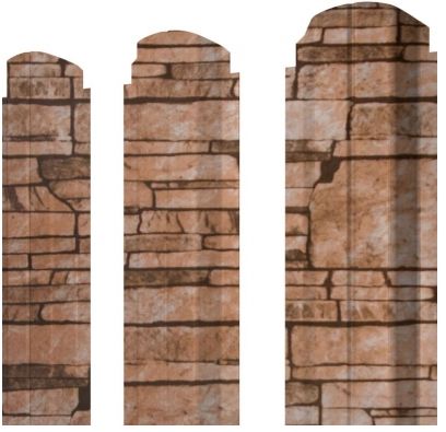 Металлический штакетник П-образный фигурный Print Elite купить в Санкт-Петербурге