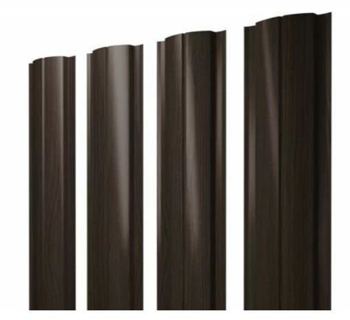 Металлический штакетник Полукруглый Slim прямой Print Elite купить в Санкт-Петербурге