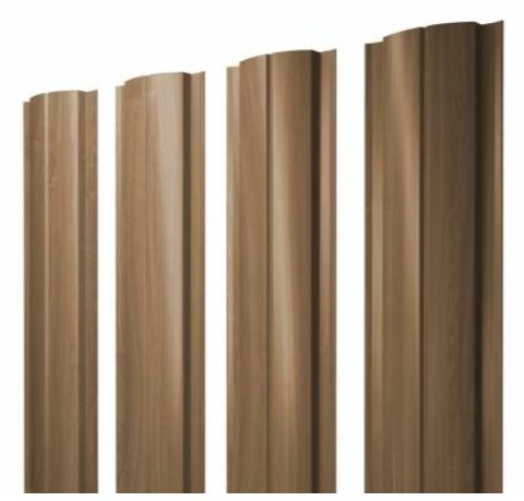 Металлический штакетник Полукруглый Slim прямой Print Elite купить в Санкт-Петербурге