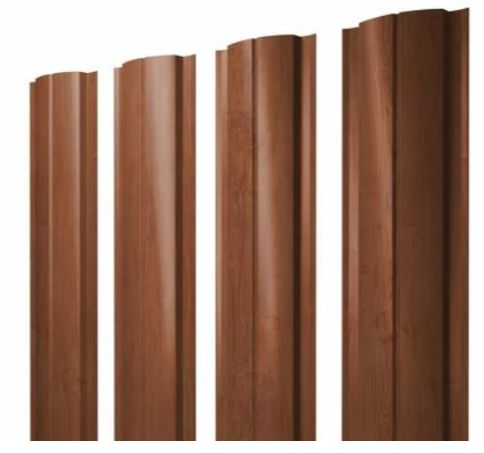 Металлический штакетник Полукруглый Slim прямой Print Elite купить в Санкт-Петербурге