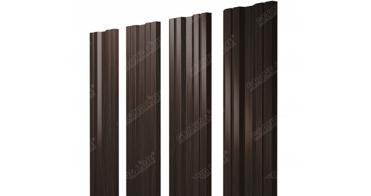 Металлический штакетник Twin прямой Print Elite купить в Санкт-Петербурге