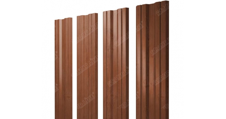 Металлический штакетник Twin прямой Print Elite купить в Санкт-Петербурге