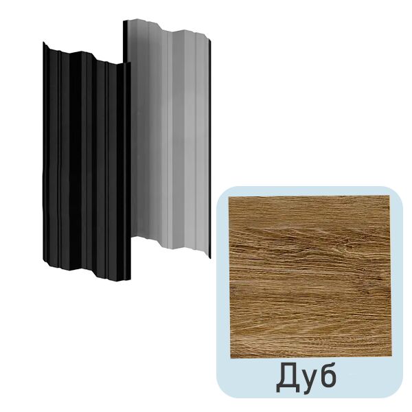 Штакетник МП М-111-Т прямой 0.45мм Ecosteel Texture {длины по списку} купить в Санкт-Петербурге