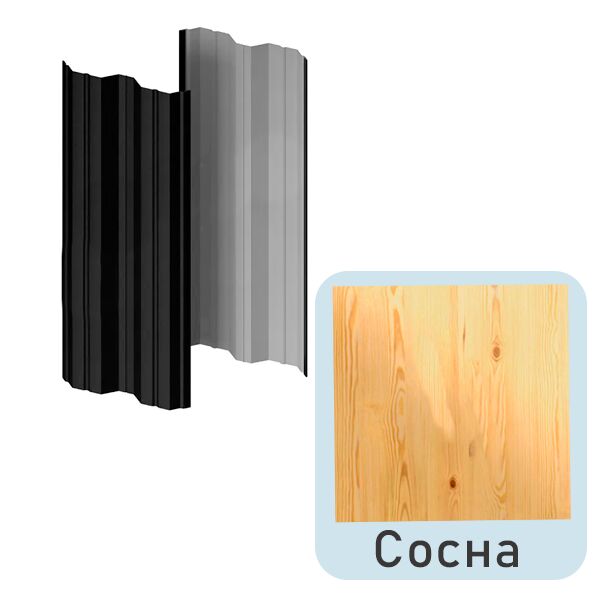 Штакетник МП М-111-Т прямой 0.50мм Ecosteel Texture {длины по списку} купить в Санкт-Петербурге