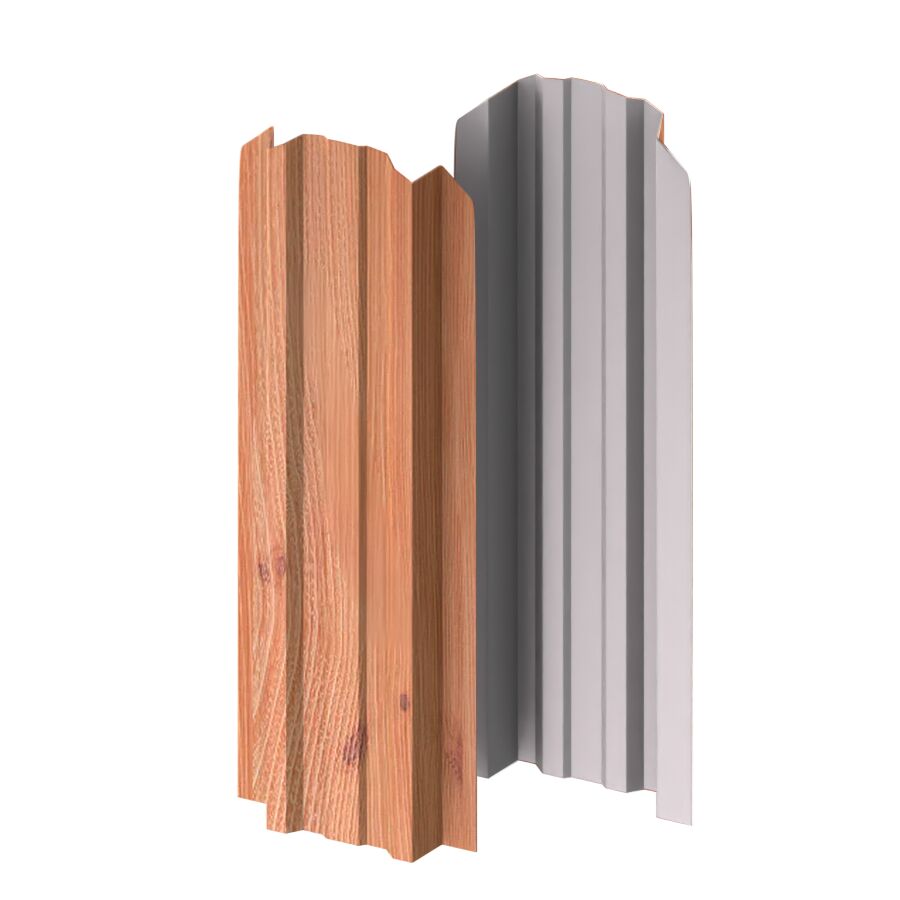 Штакетник МП LАNE-O фигурный 0.45мм Ecosteel Texture {длины по списку} купить в Санкт-Петербурге