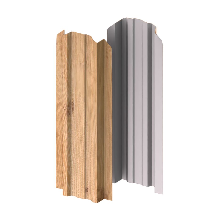 Штакетник МП LАNE-O фигурный 0.45мм Ecosteel Texture {длины по списку} купить в Санкт-Петербурге